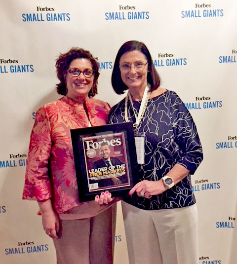 Deb Benning andJean Pitzo receive Forbes’ 2018 America’s Best Small Companies