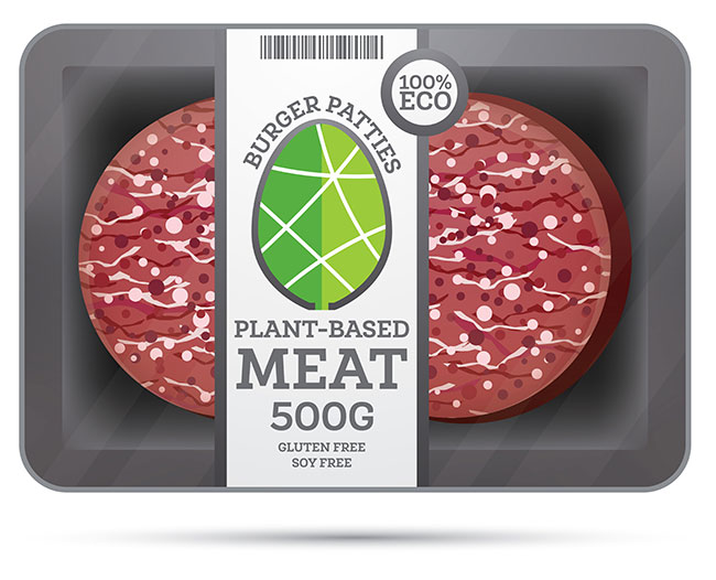 Packaged Plant Based Meat Burgers